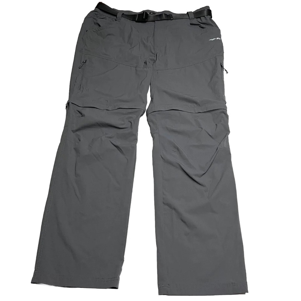 Mier Men Convertible Hiking Pants Zip Off Quick Dry Grey Size: 40